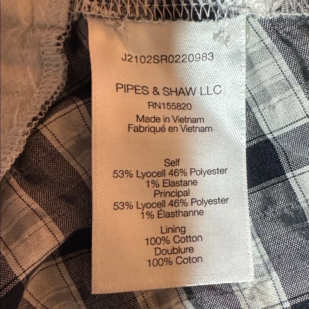 Veronica Beard Ruffled black/white Gingham lined mini dress size Medium - Picture 8 of 9